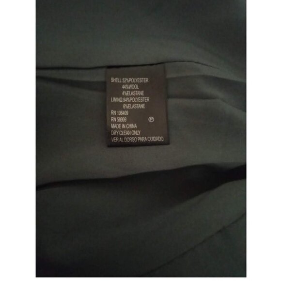 ANTONIO Melani Gray Single Breasted Wool Blend Single Button Blazer Sz 2 - Picture 8 of 8